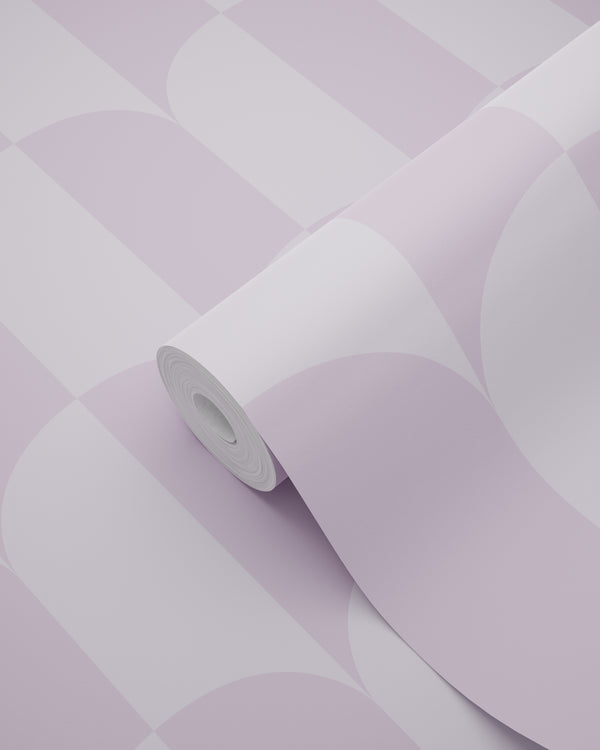 Vtwonen ESTAhome Behang Art Deco Bogen Lila Paars - 0.53 X 10.05 M - 139987