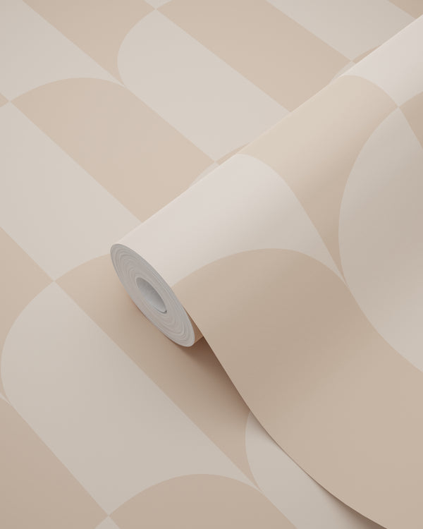 Vtwonen ESTAhome Behang Art Deco Bogen Poederroze - 50 X 900 Cm - 139988