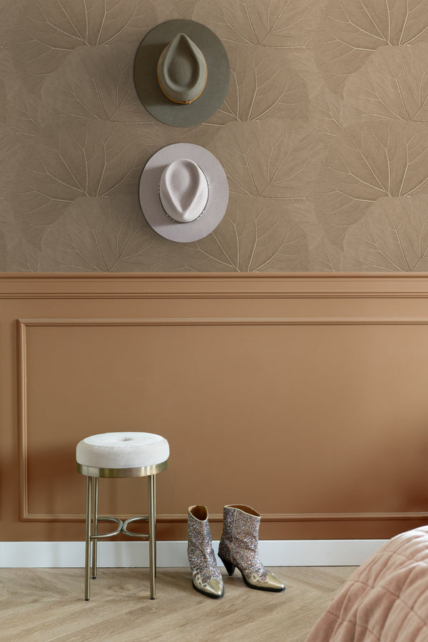 Vtwonen ESTAhome Behang Bladeren Zand Beige - 50 X 900 Cm - 139917