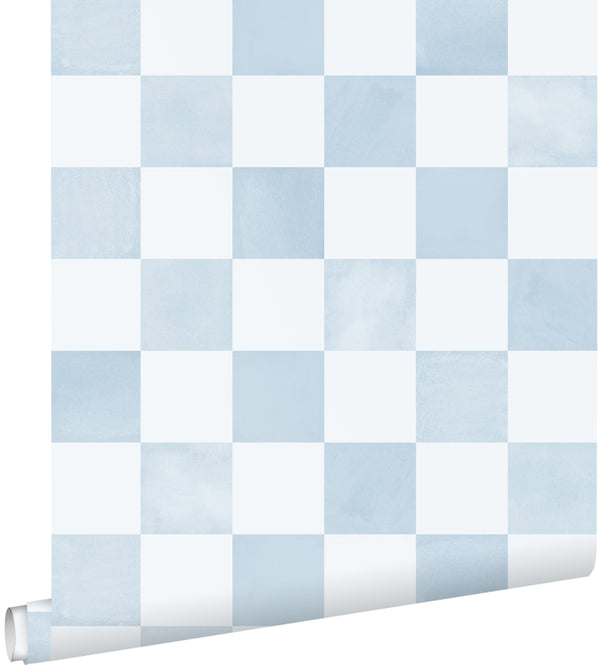 vtwonen ESTAhome behang geblokt motief blauw - 50 x 900 cm - 131286 vtwonen ESTAhome behang geblokt motief blauw - 50 x 900 cm - 131286