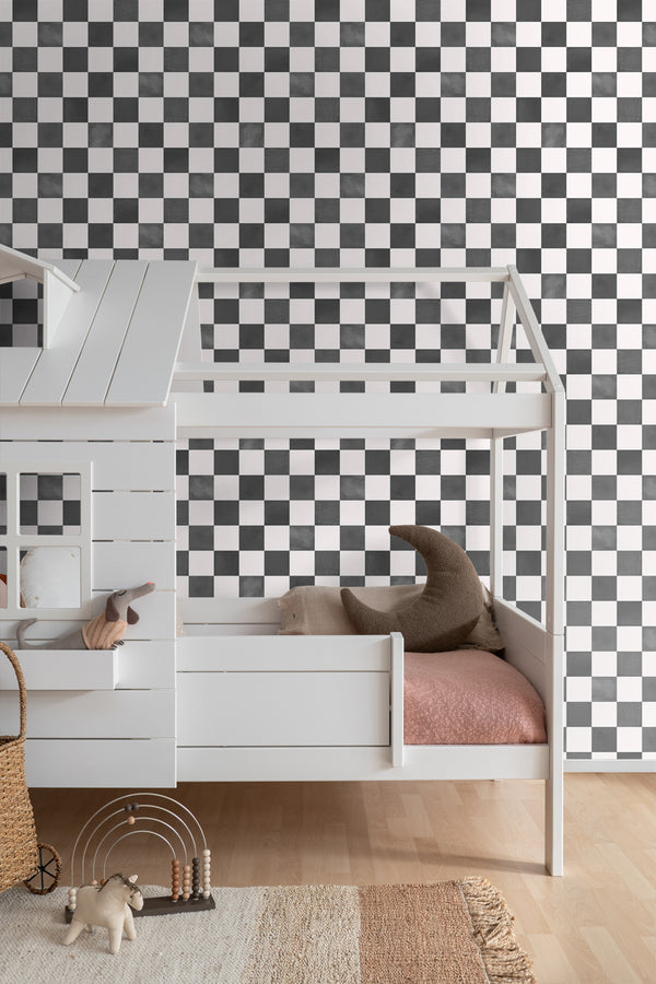 Vtwonen ESTAhome Behang Geblokt Motief Zwart Wit - 50 X 900 Cm - 131285