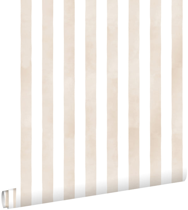 vtwonen ESTAhome behang strepen beige en wit - 0.53 x 10.05 m - 131302 vtwonen ESTAhome behang strepen beige en wit - 0.53 x 10.05 m - 131302