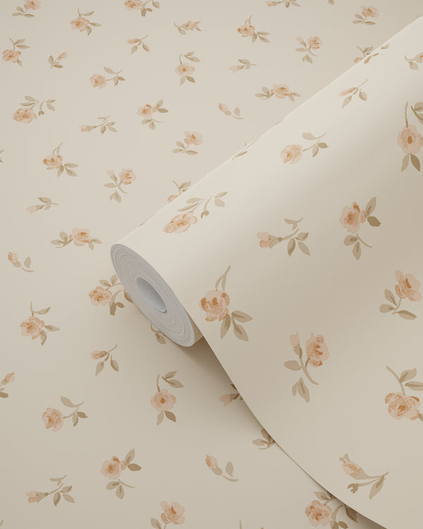 Vtwonen ESTAhome Behang Vintage Bloemetjes Beige - 0.53 X 10.05 M - 139834