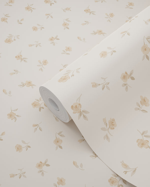 Vtwonen ESTAhome Behang Vintage Bloemetjes Zand Beige - 0.53 X 10.05 M - 139833