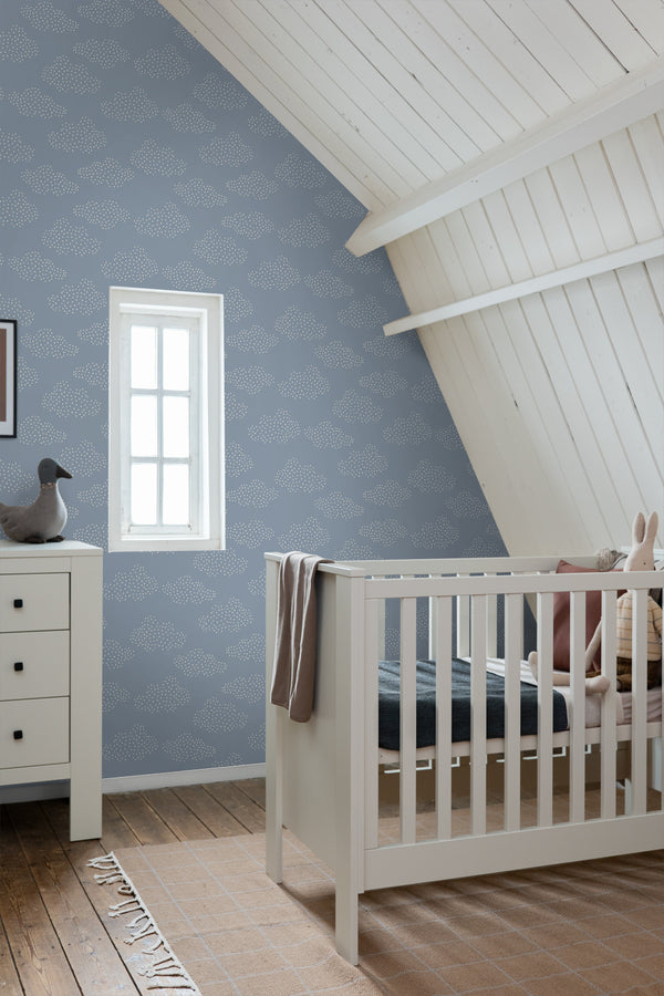 Vtwonen ESTAhome Behang Wolkjes Blauw - 50 X 900 Cm - 131224