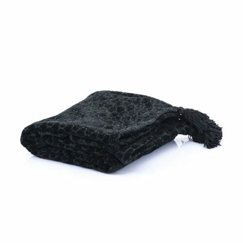 Vtwonen FurniLux By-Boo - Deken Mercy – 170x130 Cm – Zwart