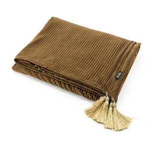 vtwonen FurniLux By-Boo - Deken Royalty – Ocher - 140x170x1cm