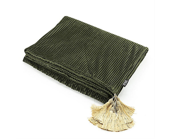 Vtwonen FurniLux Deken Royalty - Fluweel Groen Met Gouden - 170x140x1cm