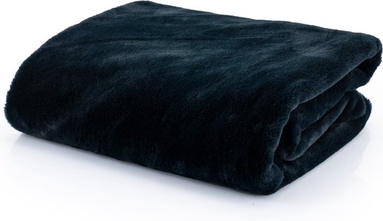vtwonen Furnilux Plaid Lade - donker blauw - 140x170 cm