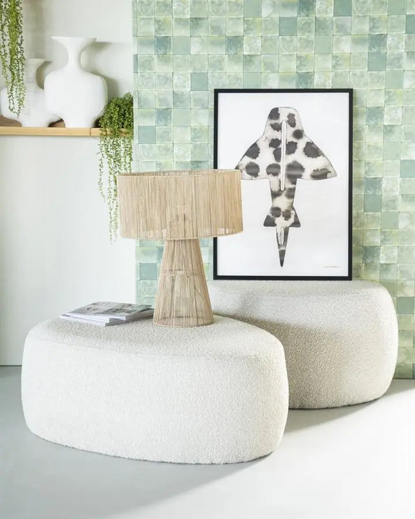 Vtwonen FurniLux Poef Liby Groot - Beige Copenhagen - 90x70x35 Cm