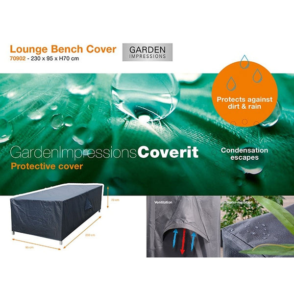 Vtwonen Garden Impressions Beschermhoes Loungebank Hoes 230x9xH70 Cm