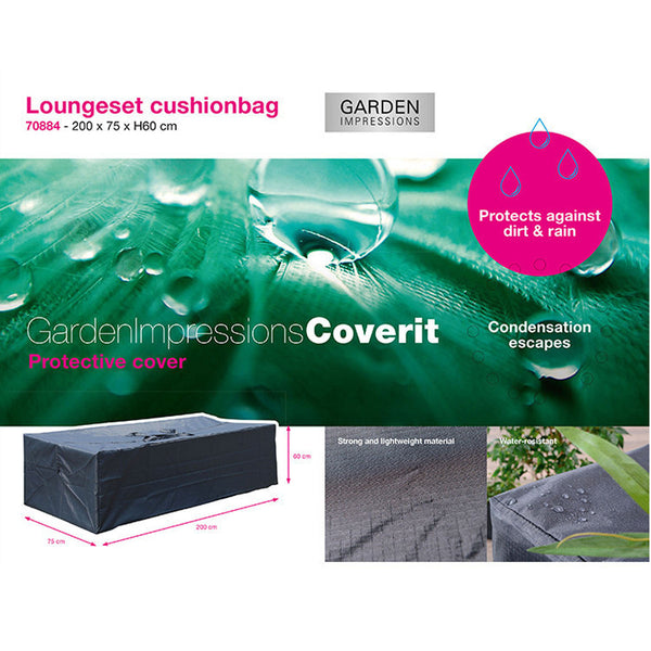 Vtwonen Garden Impressions Kussentas - Antraciet - 200x75x60 Cm