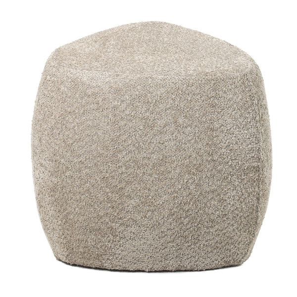 vtwonen Giga Meubel Poef Josip - Taupe - Stof - 46x46x43cm