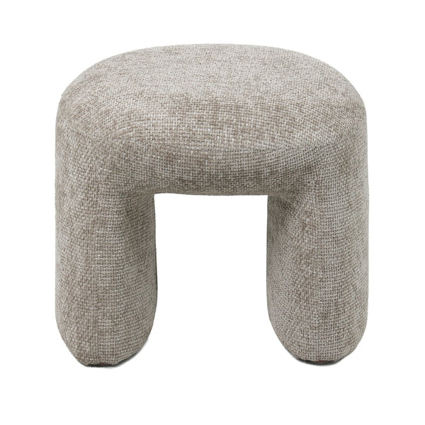 Vtwonen Giga Meubel Poef Raven - Taupe - Stof - 47x42x42cm