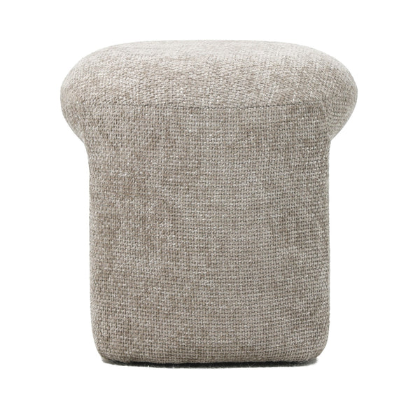 Vtwonen Giga Meubel Poef Raven - Taupe - Stof - 47x42x42cm