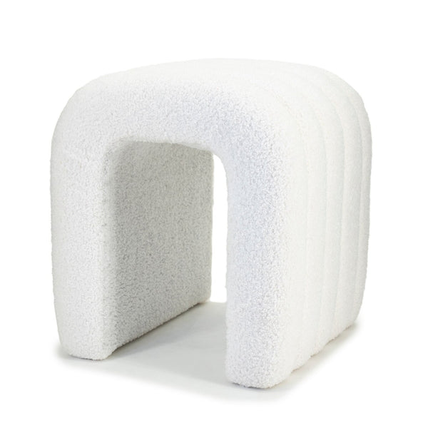 vtwonen Giga Meubel Poef Sera - Beige - Bouclé - 41x38x45cm