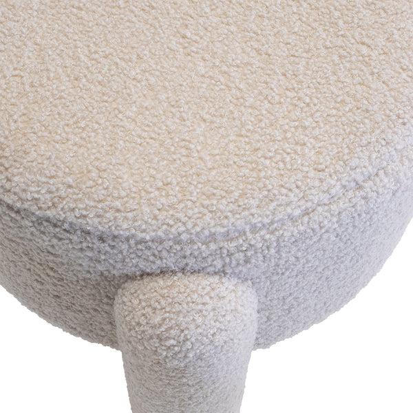 Vtwonen Giga Meubel Poef Yara - Bouclé - Taupe - 44x44x42cm