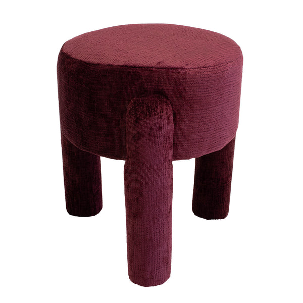 vtwonen Giga Meubel Poef Yara - Stof - Burgundy - 44x44x42cm