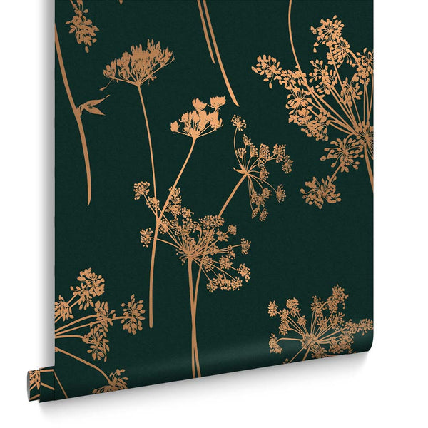 vtwonen Graham & Brown vliesbehang Anthriscus Emerald groen