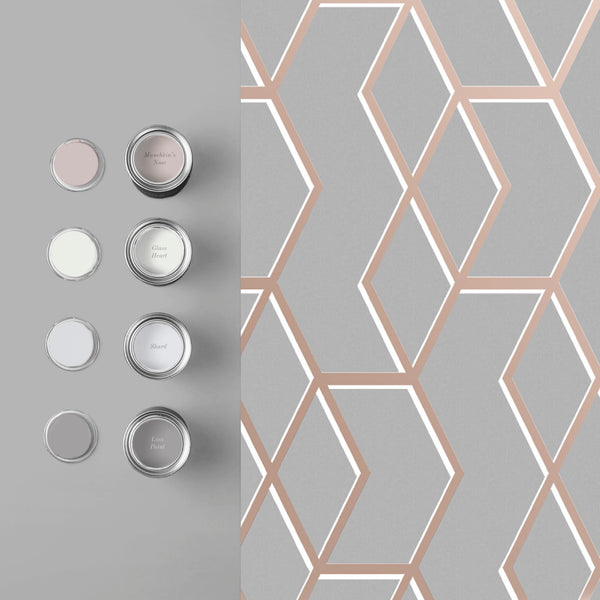 Vtwonen Graham & Brown Vliesbehang Archetype Grey Rose Gold Grijs