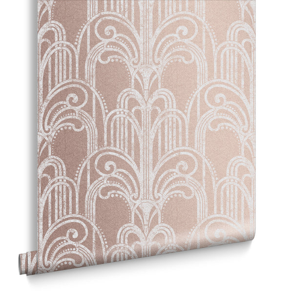 vtwonen Graham & Brown vliesbehang Art Deco Rose Gold roze