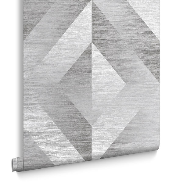 vtwonen Graham & Brown vliesbehang Atelier Geo Slate Zilver