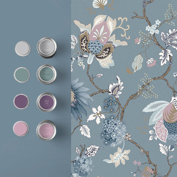 Vtwonen Graham & Brown Vliesbehang Bordado Aegean Lichtblauw