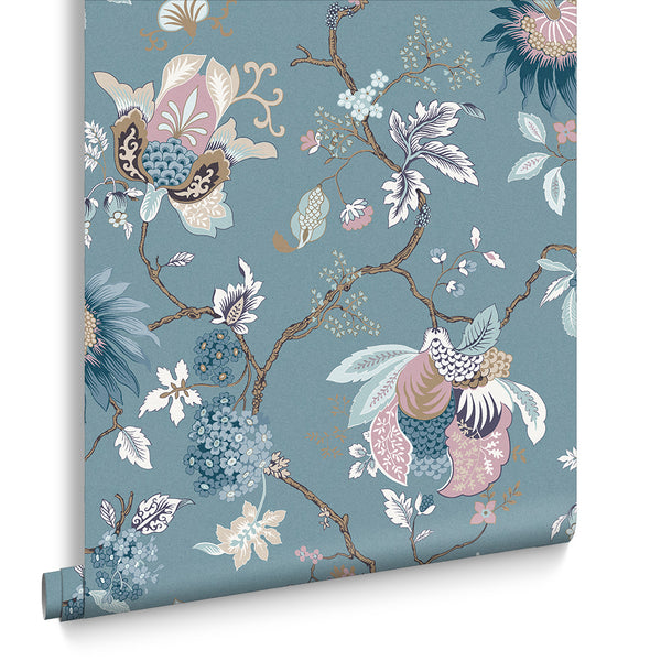 Vtwonen Graham & Brown Vliesbehang Bordado Aegean Lichtblauw