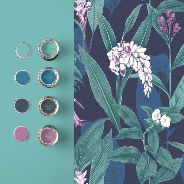 Vtwonen Graham & Brown Vliesbehang Botanical Midnight Blauw