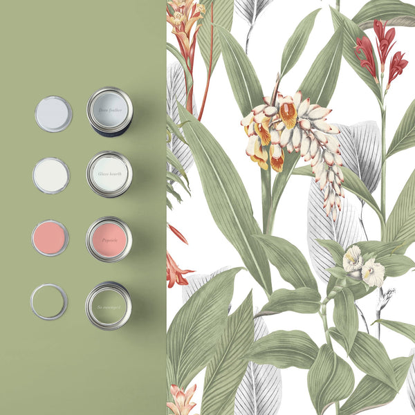 Vtwonen Graham & Brown Vliesbehang Botanical Powder Groen