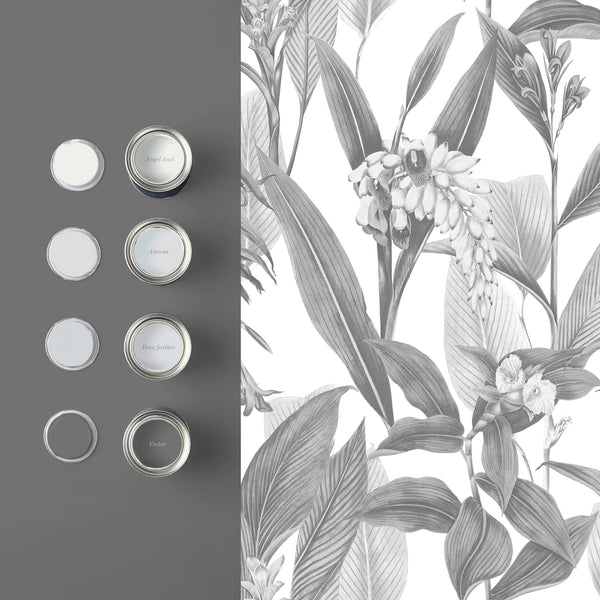 Vtwonen Graham & Brown Vliesbehang Botanical Shadow Grijs
