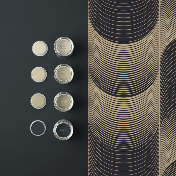 Vtwonen Graham & Brown Vliesbehang Eclipse Black & Gold Zwart