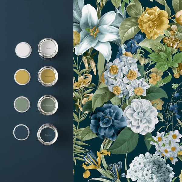 Vtwonen Graham & Brown Vliesbehang Glasshouse Flora Blauw