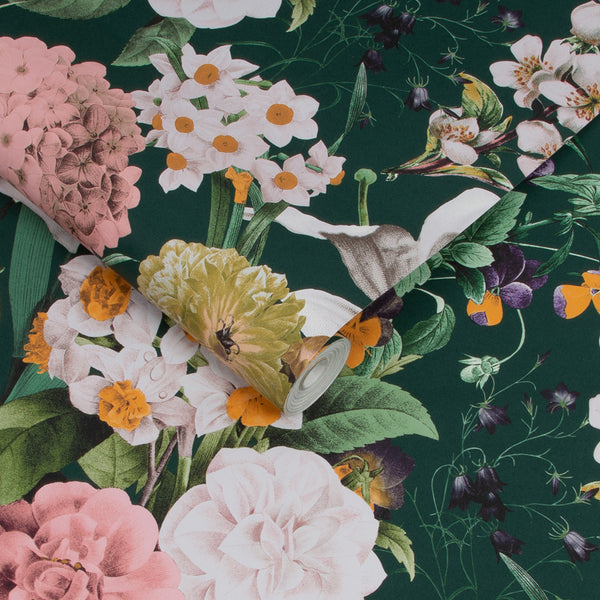 Vtwonen Graham & Brown Vliesbehang Glasshouse Flora Emerald Groen