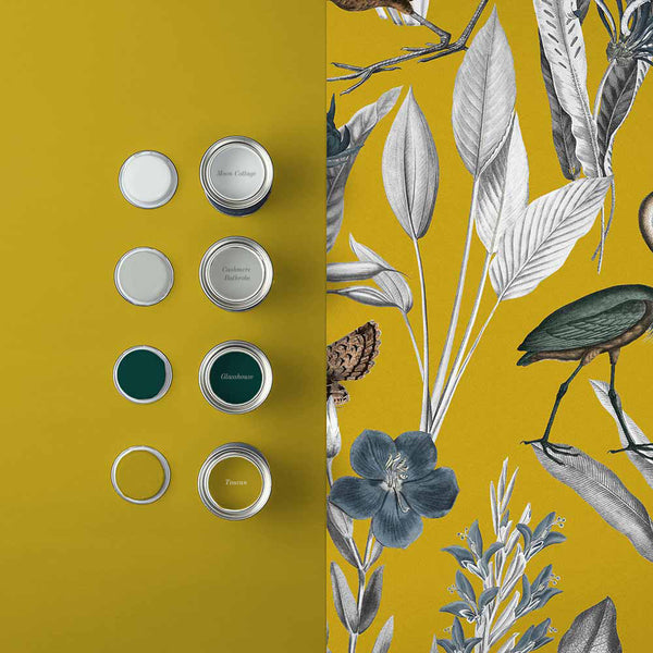 Vtwonen Graham & Brown Vliesbehang Glasshouse Mustard Geel