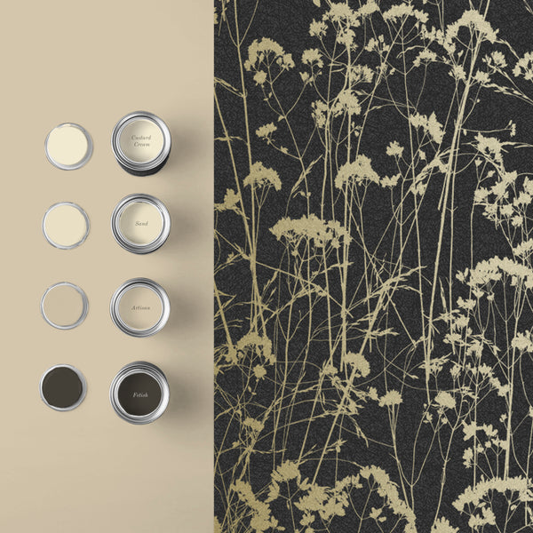 Vtwonen Graham & Brown Vliesbehang Grace Deep Night Zwart