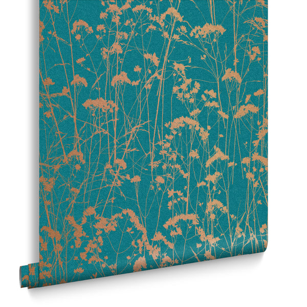 vtwonen Graham & Brown vliesbehang Grace Teal blauwgroen