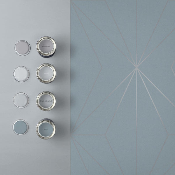 Vtwonen Graham & Brown Vliesbehang Harmony Deep Sky Silver Blauw