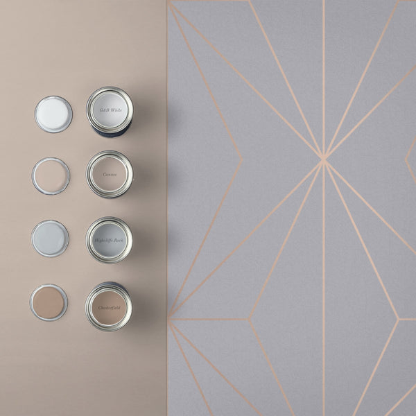 Vtwonen Graham & Brown Vliesbehang Harmony Grey Rosegold Grijs