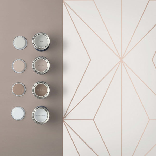 Vtwonen Graham & Brown Vliesbehang Harmony White Rosegold Wit