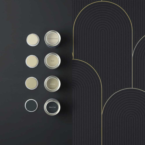 Vtwonen Graham & Brown Vliesbehang Lancet Black & Gold Zwart