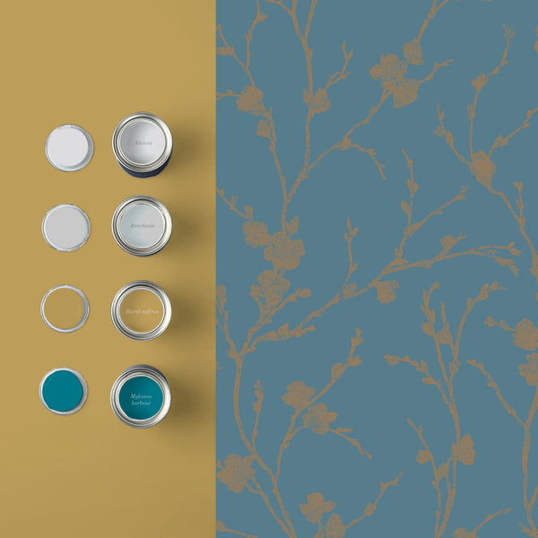 Vtwonen Graham & Brown Vliesbehang Meiying Teal Blauwgroen