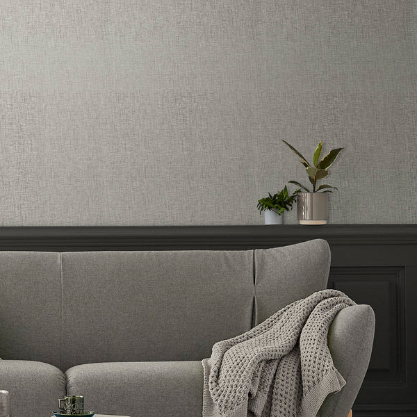 Vtwonen Graham & Brown Vliesbehang Met Vinyl Toplaag Cambric Natural Grijs