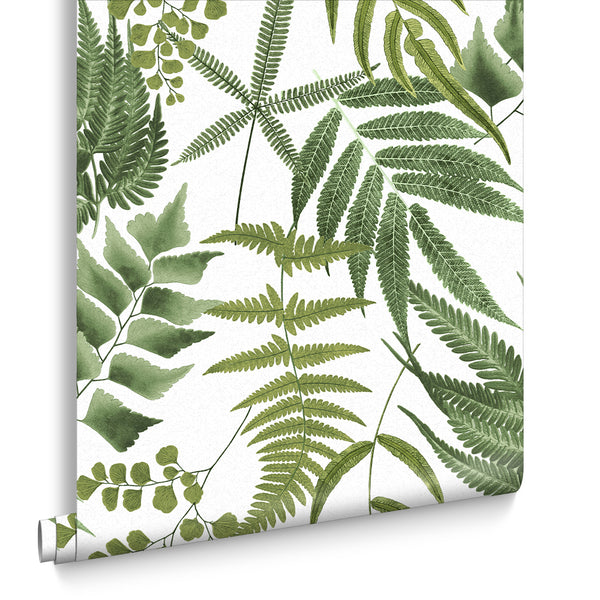 vtwonen Graham & Brown vliesbehang Midsummer Fern Lush groen