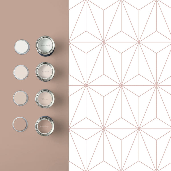 Vtwonen Graham & Brown Vliesbehang Prism White Rose Gold Wit