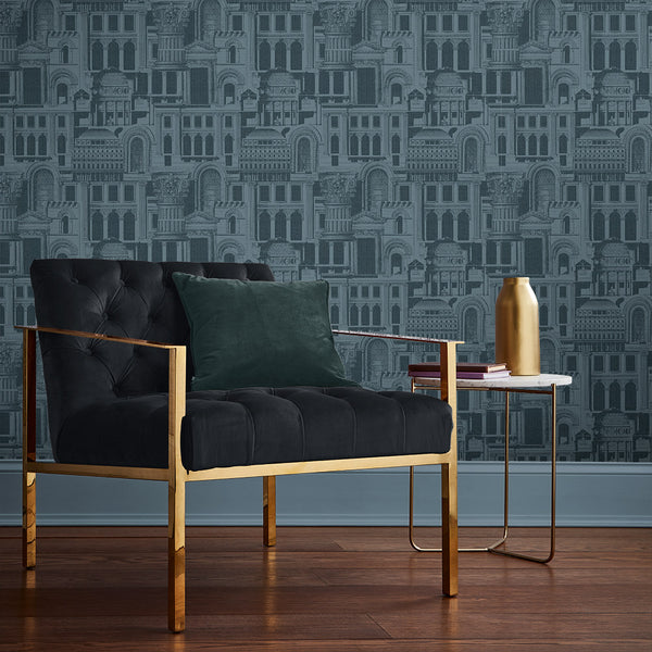 Vtwonen Graham & Brown Vliesbehang Quarters Ink Blauw