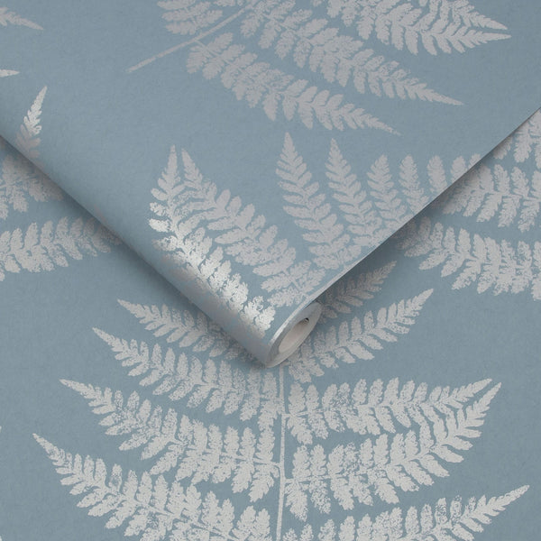 Vtwonen Graham & Brown Vliesbehang Royal Fern Arctic Blauw