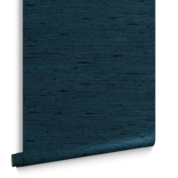 vtwonen Graham & Brown vliesbehang Silk Texture Navy blauw