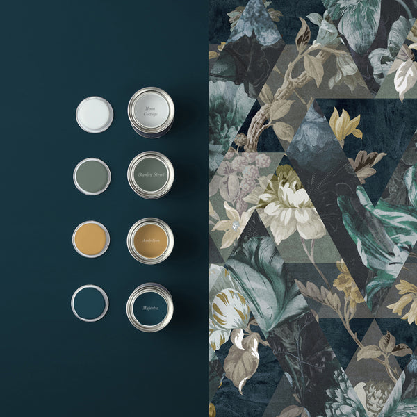 Vtwonen Graham & Brown Vliesbehang Timepiece Midnight Blauw