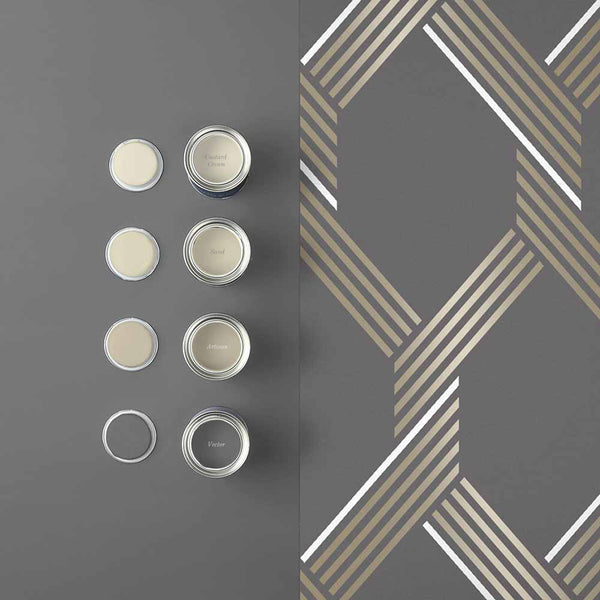 Vtwonen Graham & Brown Vliesbehang Vector Graphite Gold Zwart